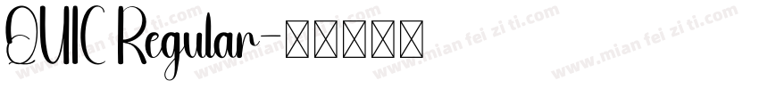 QUIC Regular字体转换